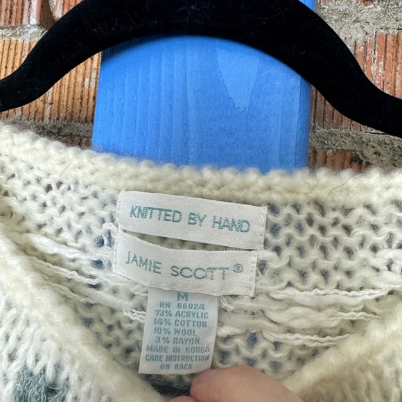 Vintage Wool Blend Sweater Vest Jamie Scott - Picture 5 of 5